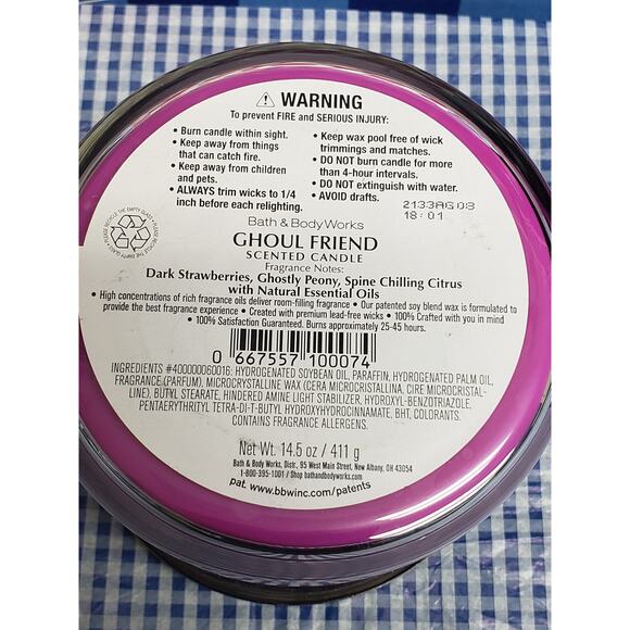 BBW Ghoul Friend Large 3 Wick Candle Halloween Home Fragrance Decor Holiday - Picture 2 of 3